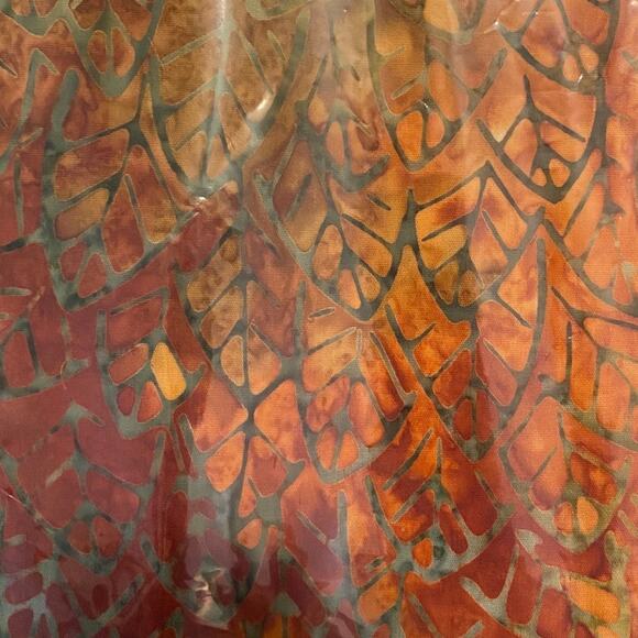 4  Batiks 1 fabric laid out is about 1/4 yd, darkest 1 1/2 and green are 1yd - Picture 5 of 6